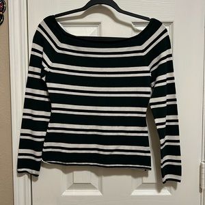 H&M Size M Off the Shoulder Long Sleeve Fitted Sweater Shirt